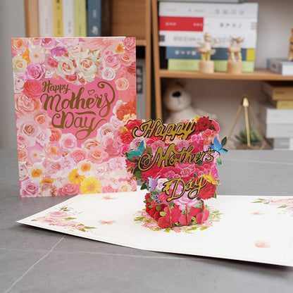 Creative Mother's Day New Greeting Card 3D Handmade Blessings