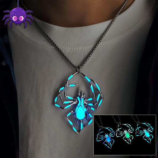 Halloween Spider Necklace  Jewelry for both men and women and Glow-in-the-dark