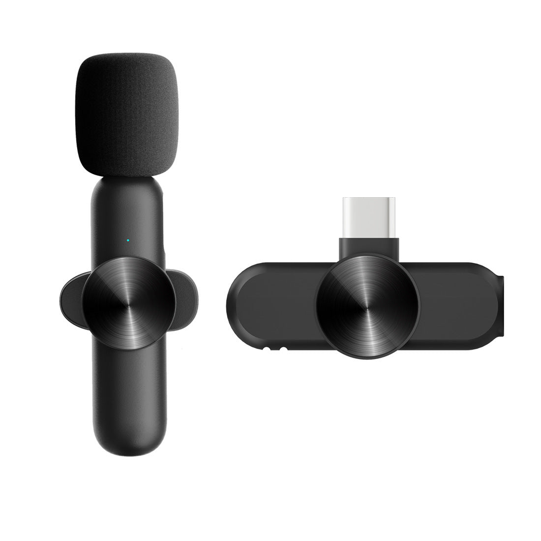 Micrófono Lavalier con cancelación de ruido 2.4G 1 a 2