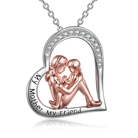 Mother Daughter Necklace: Engraved Silver Jewelry #M2ktrends