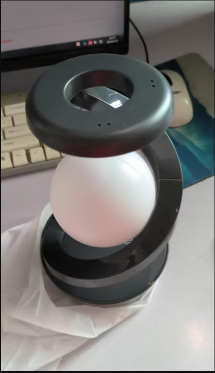 Rotating Moon Desk Lamp – Wireless Charging & Sensor Control