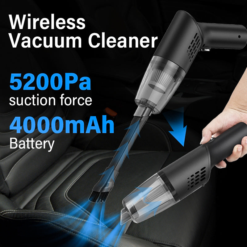 Rotating Wireless Car Vacuum Cleaner - High Power Portable Wet & Dry Auto Detailing