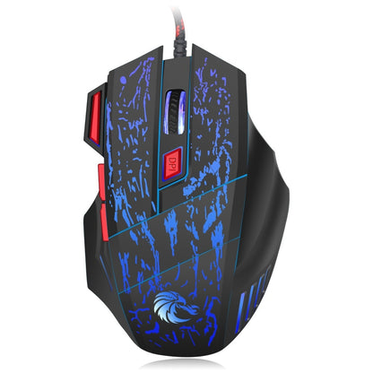 Water Crack Colorful Luminous Game Mouse Wired Mouse