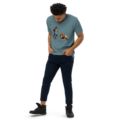 Camiseta premium pesada para hombre