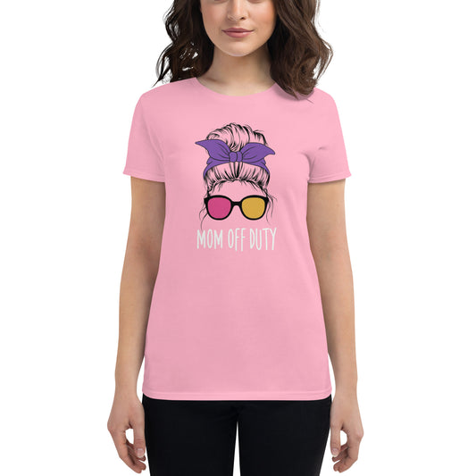 Mother's Day Gift T-Shirt: Mom Off Duty, Heart Sunglasses
