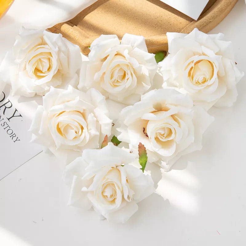 best 100PC 10CM Wholesale Artificial Flowers for Scrapbook Christmas Home Decor Wedding Garden Rose Arch Fake Silk Head Candy Box shop online at M2K Trends for