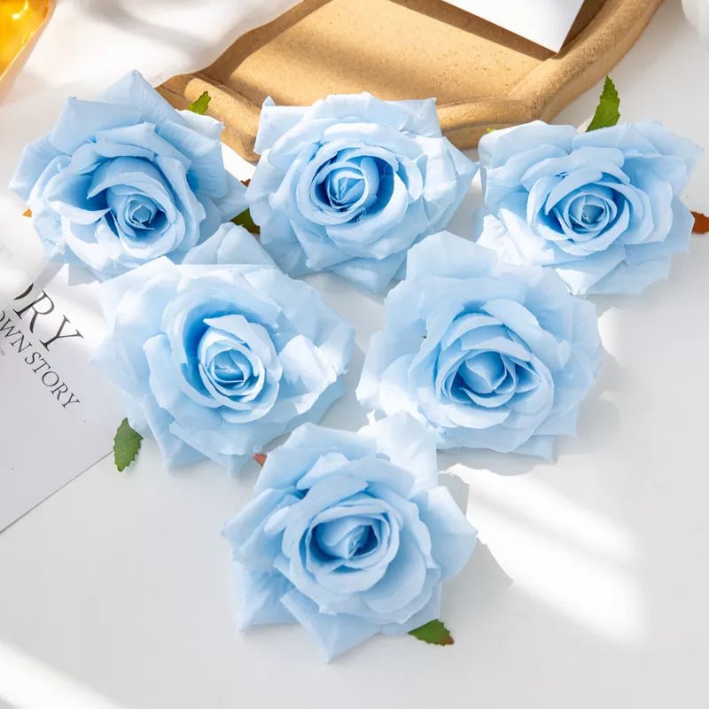 best 100PC 10CM Wholesale Artificial Flowers for Scrapbook Christmas Home Decor Wedding Garden Rose Arch Fake Silk Head Candy Box shop online at M2K Trends for