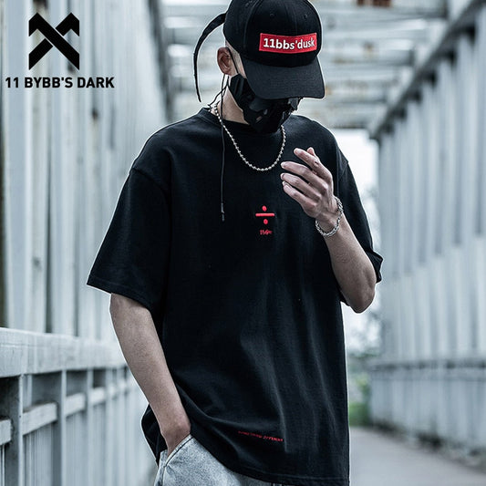 best 11 BYBB'S DARK Fashion Hip Hop T Shirt Men Oversized Streewear Harajuku Tops Tees Summer Chinese Embroidery Cotton Loose Shirts 0 shop online at M2K Trends for