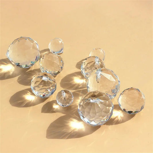 best 15mm-100mm Glass Crystal Ball For Chandeliers Faceted Hanging Ball Crystal Drops For Chandelier Parts For Home Decoration shop online at M2K Trends for