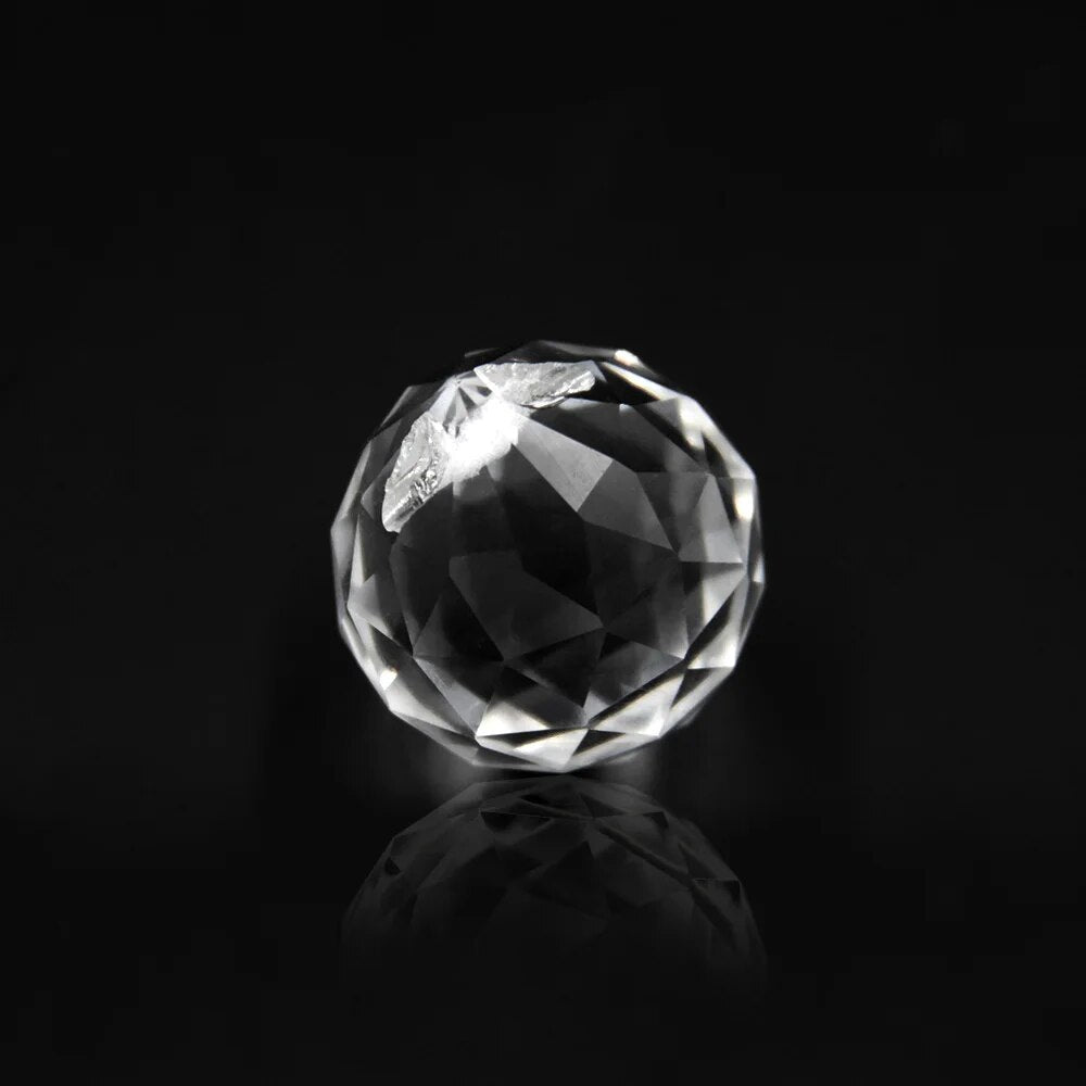 best 15mm-100mm Glass Crystal Ball For Chandeliers Faceted Hanging Ball Crystal Drops For Chandelier Parts For Home Decoration shop online at M2K Trends for