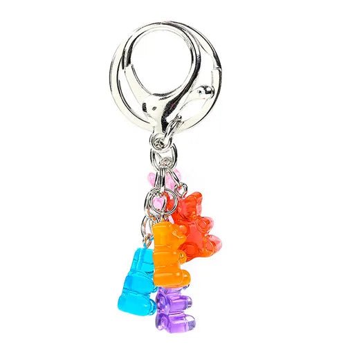 best 1PC Women Keychain Bear Handbag Keyring Flatback Resin Pendant Charms Colorful shop online at M2K Trends for