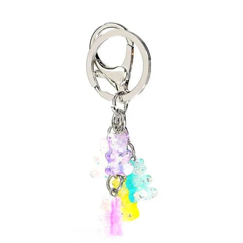 best 1PC Women Keychain Bear Handbag Keyring Flatback Resin Pendant Charms Colorful shop online at M2K Trends for