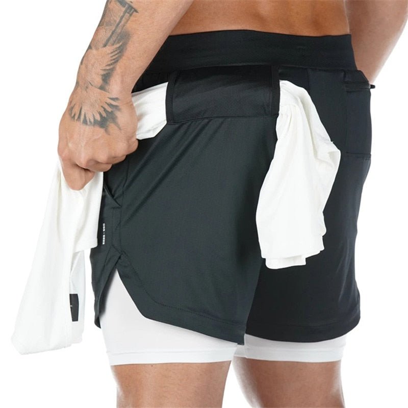 best 2022 Camo Running Shorts Men 2 In 1 Double-deck Quick Dry GYM Sport Shorts Fitness Jogging Workout Shorts Men Sports Short Pants 0 shop online at M2K Trends for