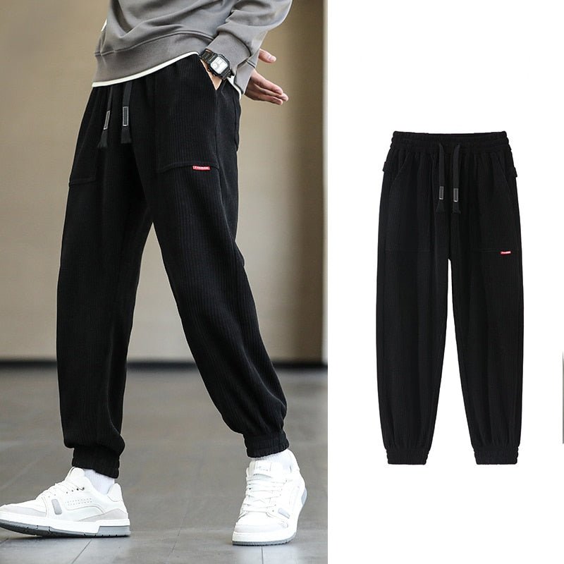 best 2022 New Autumn Winter Corduroy Sweatpants Men Baggy Joggers Fashion Streetwear Loose Casual Harem Pants Plus SIze 8XL 0 shop online at M2K Trends for