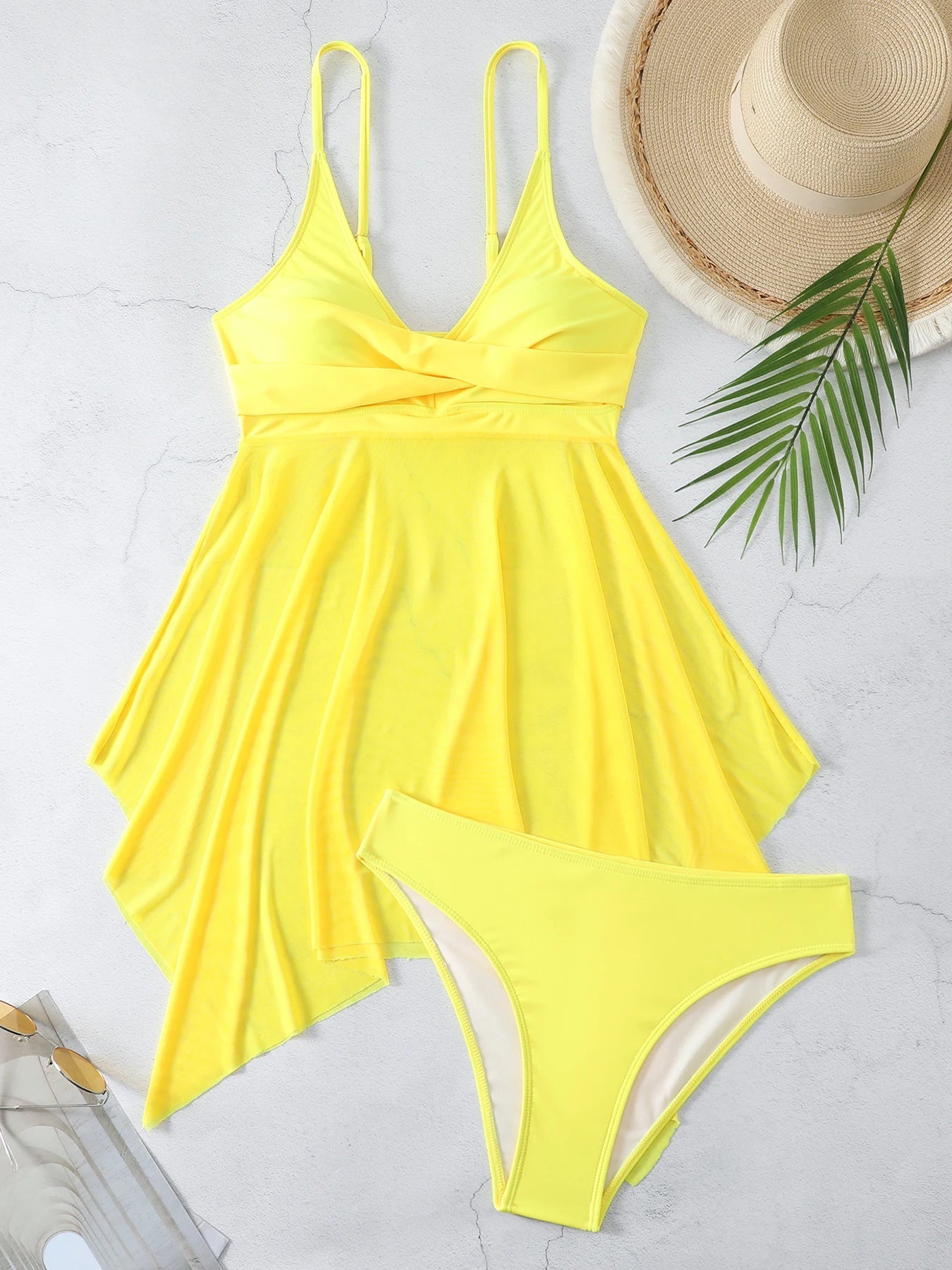 best 2023 Sexy Transparent Mesh Swimwear Women Plu Size Swimsuit Female Two Pieces Bathing Suit Skirt Beachwear Swimming Suit Bathers shop online at M2K Trends for