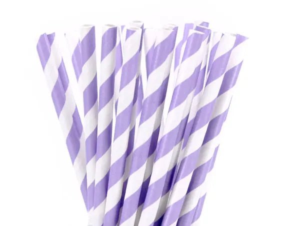 best 25pcs Purple And Light Purple Stripe Dot Paper Straws For Birthday Wedding Decorative Party Event Drinking Straws Supplies shop online at M2K Trends for