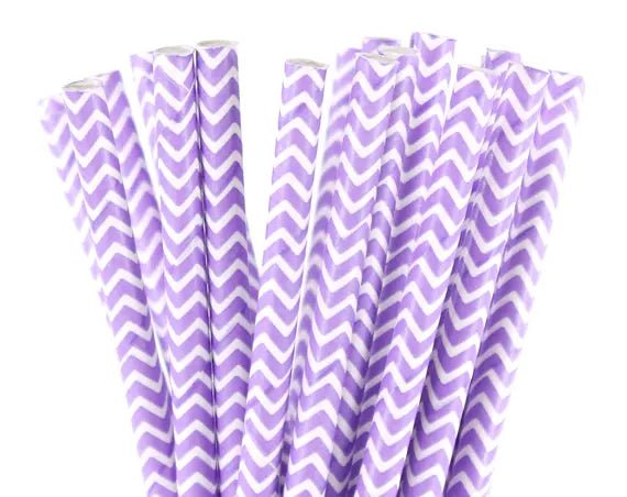 best 25pcs Purple And Light Purple Stripe Dot Paper Straws For Birthday Wedding Decorative Party Event Drinking Straws Supplies shop online at M2K Trends for