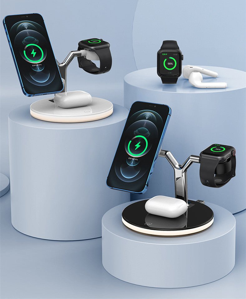best 3 In 1 Magnetic Wireless Charger Stand Watch 15W Fast Charging Dock Station For Earbuds Pro 0 shop online at M2K Trends for