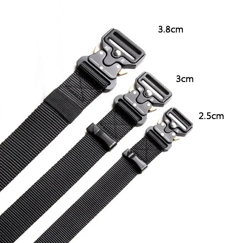 best 3.8cm 3cm 2.5cm Canvas Tactical Belt for Male and Female Trend Fashion Hip Hop Punk Y2k Girdle Outdoor Sports Youth Waistband shop online at M2K Trends for