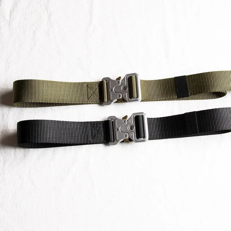 best 3.8cm 3cm 2.5cm Canvas Tactical Belt for Male and Female Trend Fashion Hip Hop Punk Y2k Girdle Outdoor Sports Youth Waistband shop online at M2K Trends for