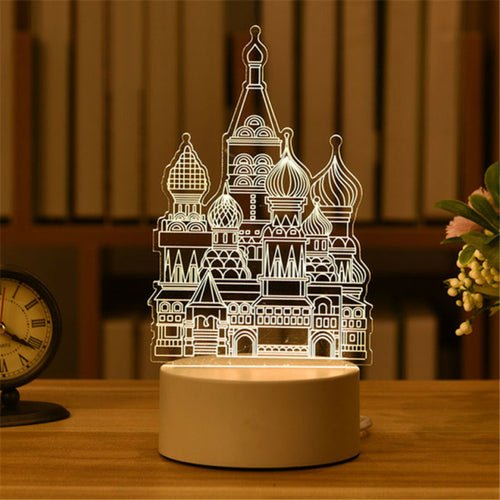 best 3D Lamp Acrylic LED Night Lights Christmas Party Decoration Night Lighting shop online at M2K Trends for Night Lights