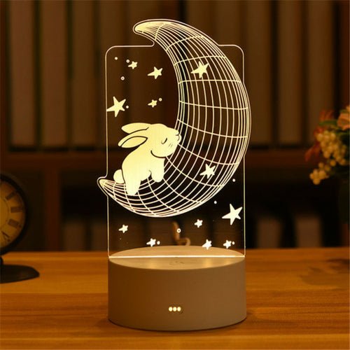 best 3D Lamp Acrylic LED Night Lights Christmas Party Decoration Night Lighting shop online at M2K Trends for Night Lights