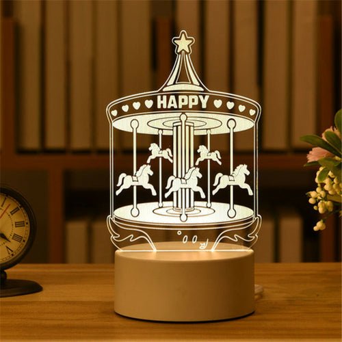 best 3D Lamp Acrylic LED Night Lights Christmas Party Decoration Night Lighting shop online at M2K Trends for Night Lights