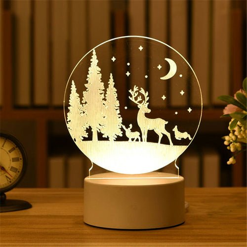 best 3D Lamp Acrylic LED Night Lights Christmas Party Decoration Night Lighting shop online at M2K Trends for Night Lights
