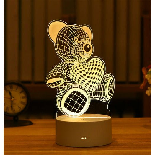 best 3D Lamp Acrylic LED Night Lights Christmas Party Decoration Night Lighting shop online at M2K Trends for Night Lights