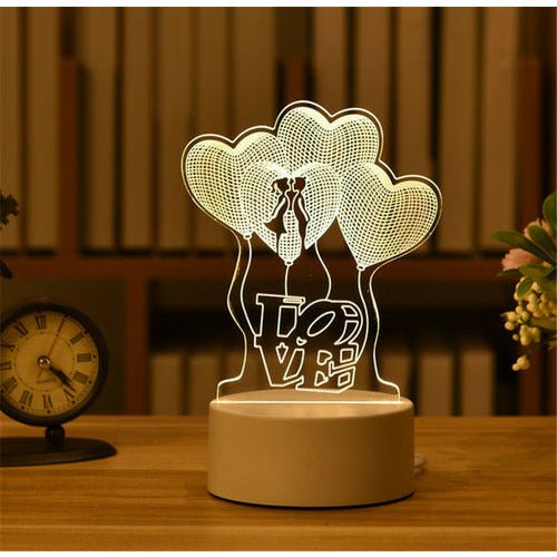 best 3D Lamp Acrylic LED Night Lights Christmas Party Decoration Night Lighting shop online at M2K Trends for Night Lights