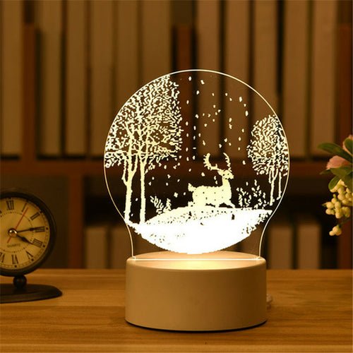 best 3D Lamp Acrylic LED Night Lights Christmas Party Decoration Night Lighting shop online at M2K Trends for Night Lights
