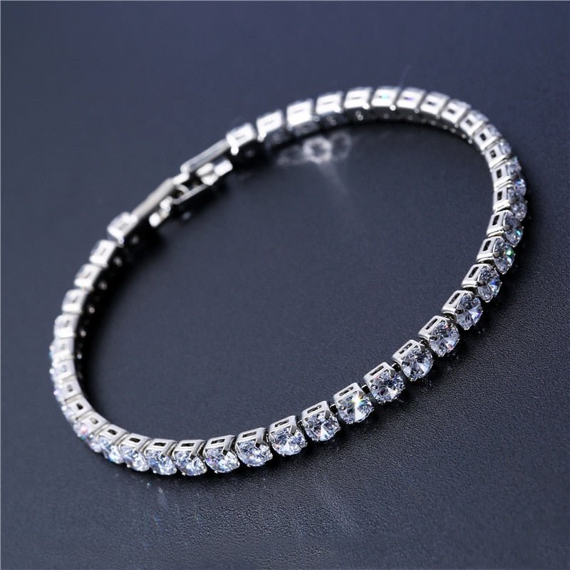 best 4mm Cubic Zirconia Green Tennis Bracelet Chain Bracelets For Women Men Gold Silver Color Hand Chain CZ Chain Homme Jewelry 0 shop online at M2K Trends for