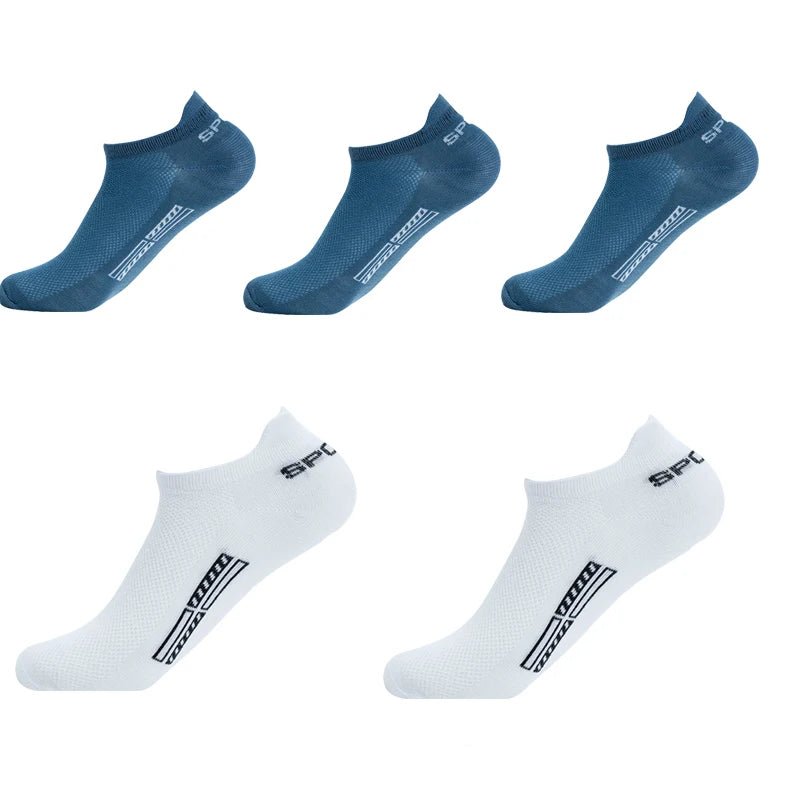best 5 Pairs/Lot High Quality Men Ankle Socks Breathable Cotton Sports Mesh Casual Athletic Thin Cut Short Sokken Plus Size shop online at M2K Trends for
