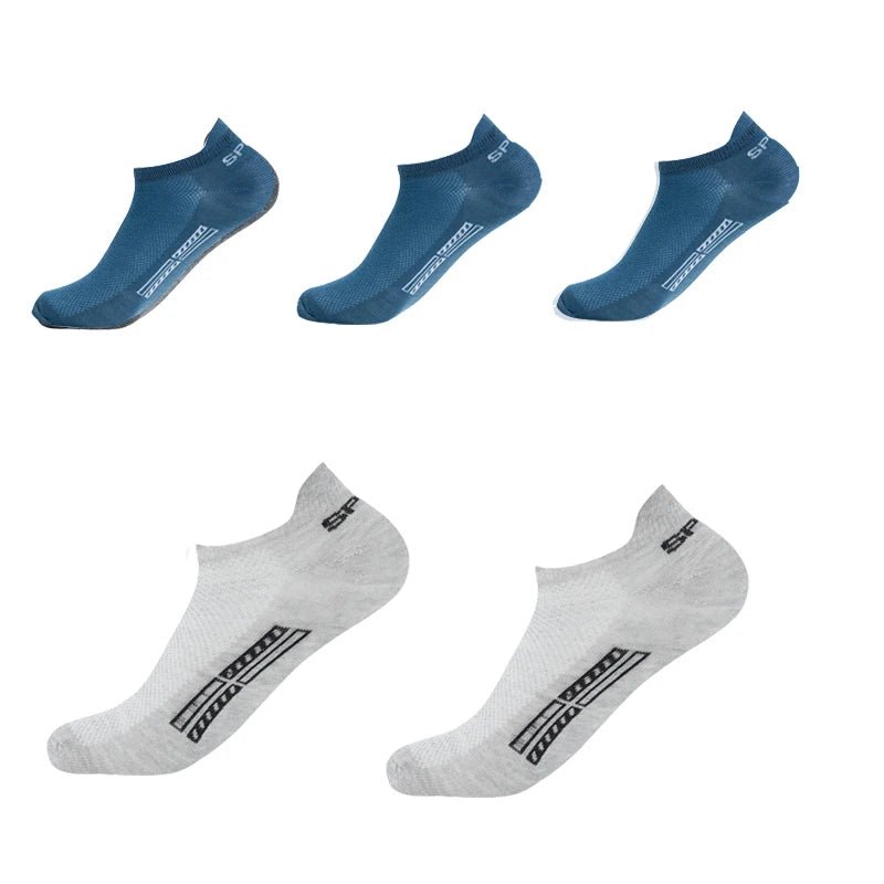 best 5 Pairs/Lot High Quality Men Ankle Socks Breathable Cotton Sports Mesh Casual Athletic Thin Cut Short Sokken Plus Size shop online at M2K Trends for