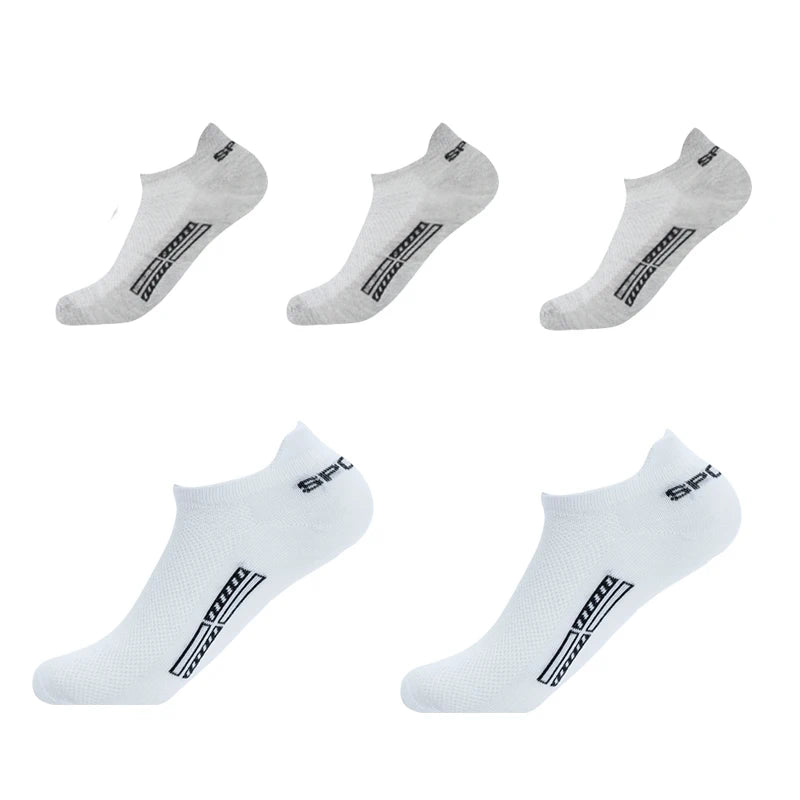 best 5 Pairs/Lot High Quality Men Ankle Socks Breathable Cotton Sports Mesh Casual Athletic Thin Cut Short Sokken Plus Size shop online at M2K Trends for