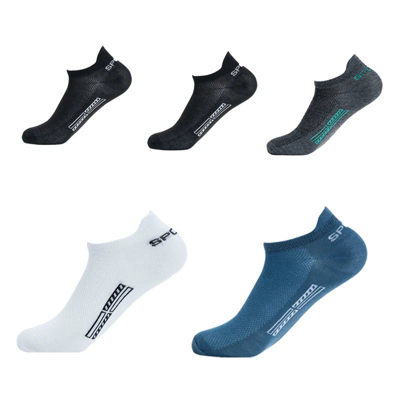 best 5 Pairs/Lot High Quality Men Ankle Socks Breathable Cotton Sports Mesh Casual Athletic Thin Cut Short Sokken Plus Size shop online at M2K Trends for