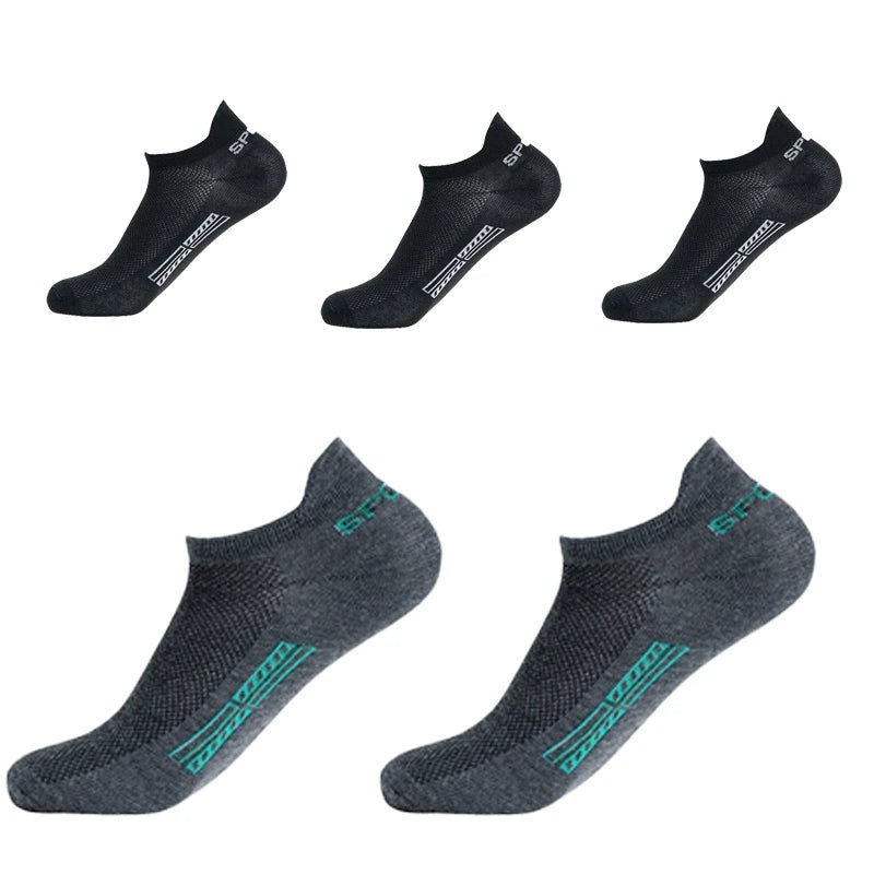 best 5 Pairs/Lot High Quality Men Ankle Socks Breathable Cotton Sports Mesh Casual Athletic Thin Cut Short Sokken Plus Size shop online at M2K Trends for