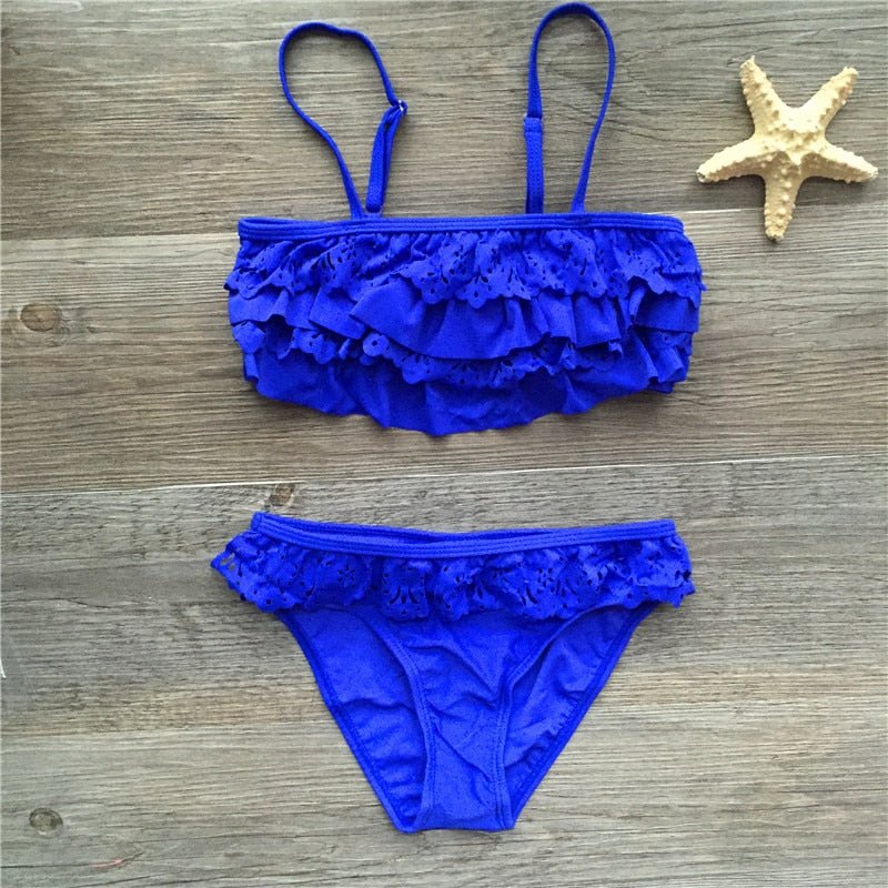 best 7-16years Children Swimwear Falbala Girls Swimwear Baby Kids Biquini Infantil Swimsuit Bikini Girl 2022 New Summer Bathing Suit 0 shop online at M2K Trends for