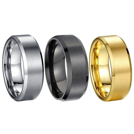 best 8mm Glossy Simple Stainless Steel Ring Men Rings shop online at M2K Trends for ring for men