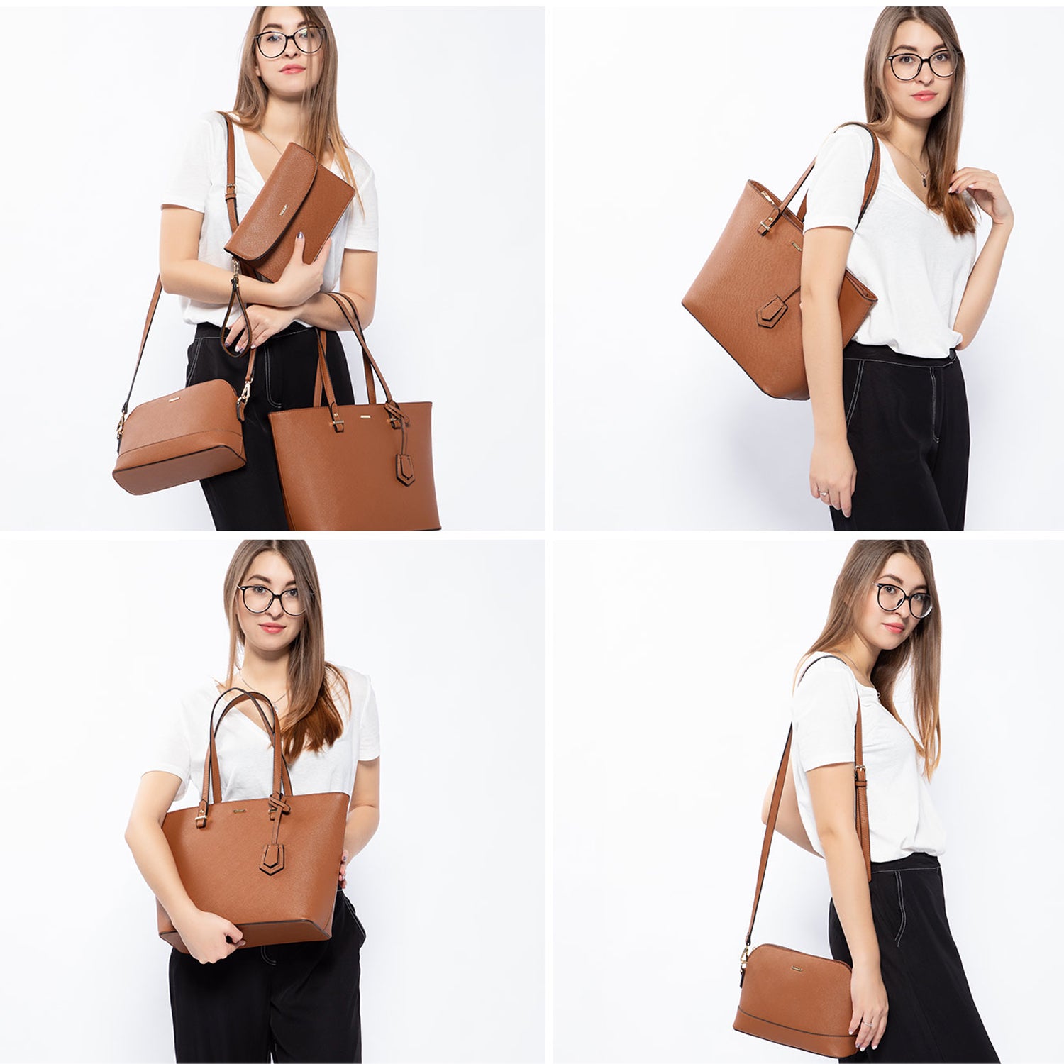 best LOVEVOOK 2022 Brand Designer PU Leather Ladies Shoulder Hand bag 3 pcs Luxury Purse and Handbags Set Large Cute Women Tote Bags shop online at M2K Trends for