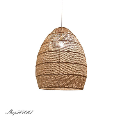 Lámpara de ratán Natural, lámpara colgante, nuevo estilo chino, lámpara colgante tejida a mano para sala de estar, luminaria colgante, luz para comedor