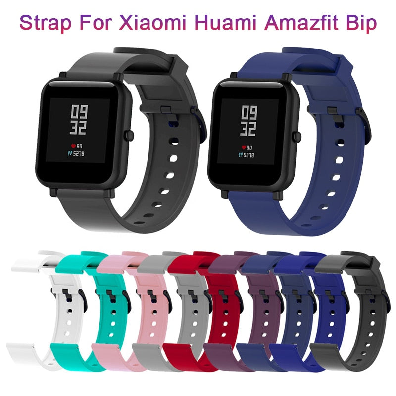 Correa de muñeca deportiva de silicona para reloj inteligente Xiaomi Huami Amazfit Bip, pulsera de repuesto de 20MM, Accesorios inteligentes Mar1