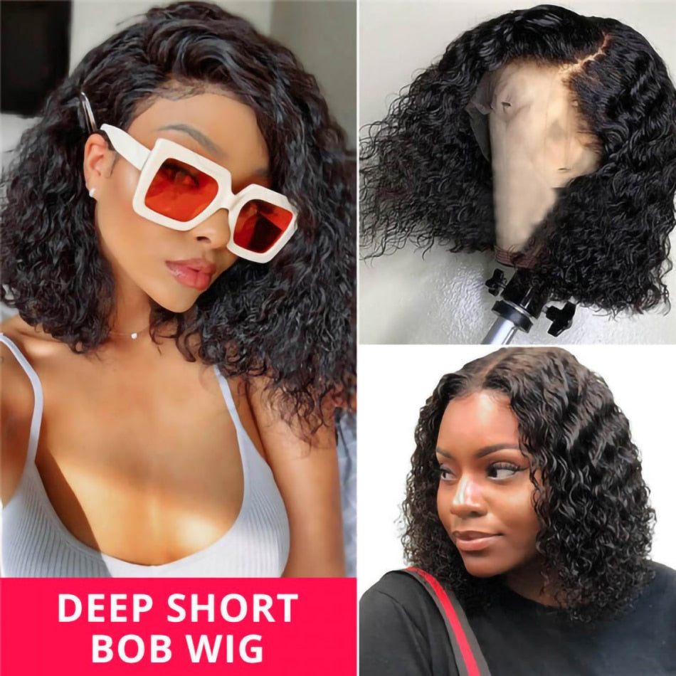 Affordable Deep Wave Bob Wig | 4x4 Lace Closure