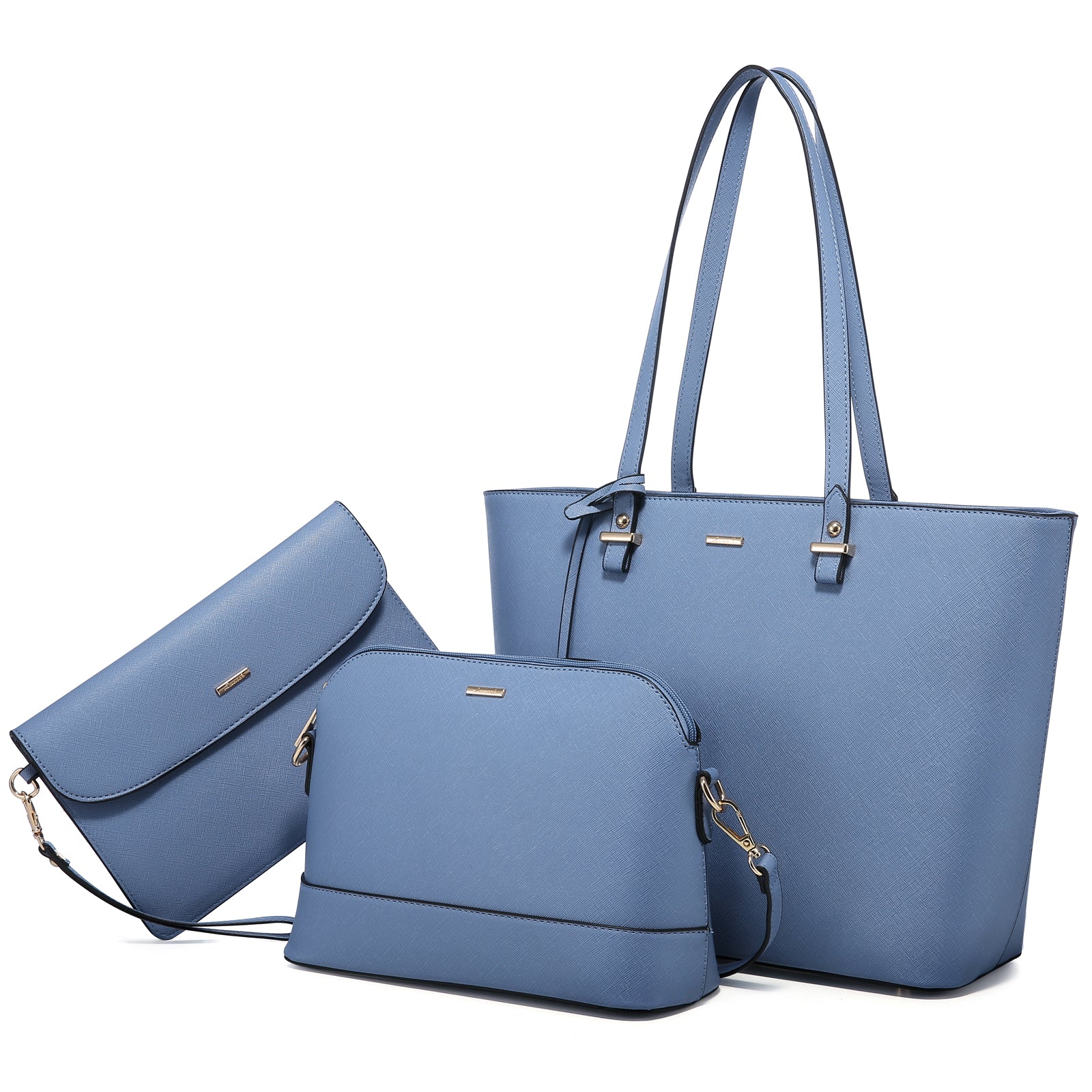 best LOVEVOOK 2022 Brand Designer PU Leather Ladies Shoulder Hand bag 3 pcs Luxury Purse and Handbags Set Large Cute Women Tote Bags shop online at M2K Trends for