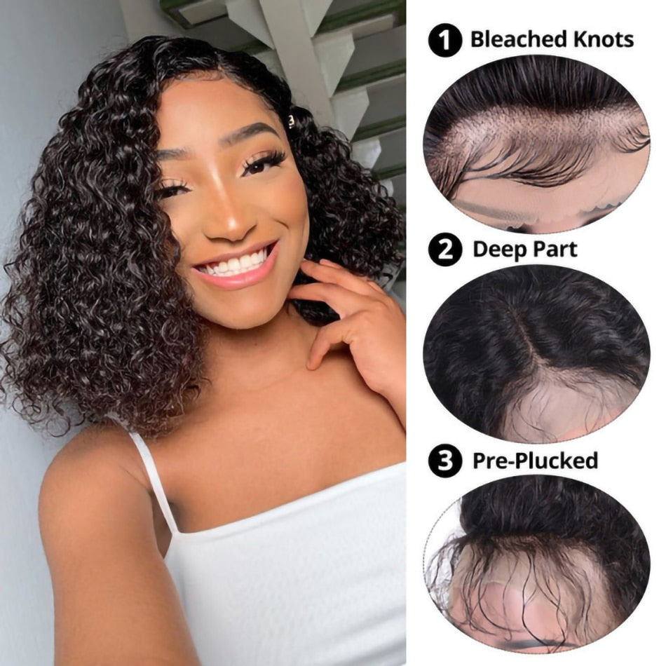 Affordable Deep Wave Bob Wig | 4x4 Lace Closure