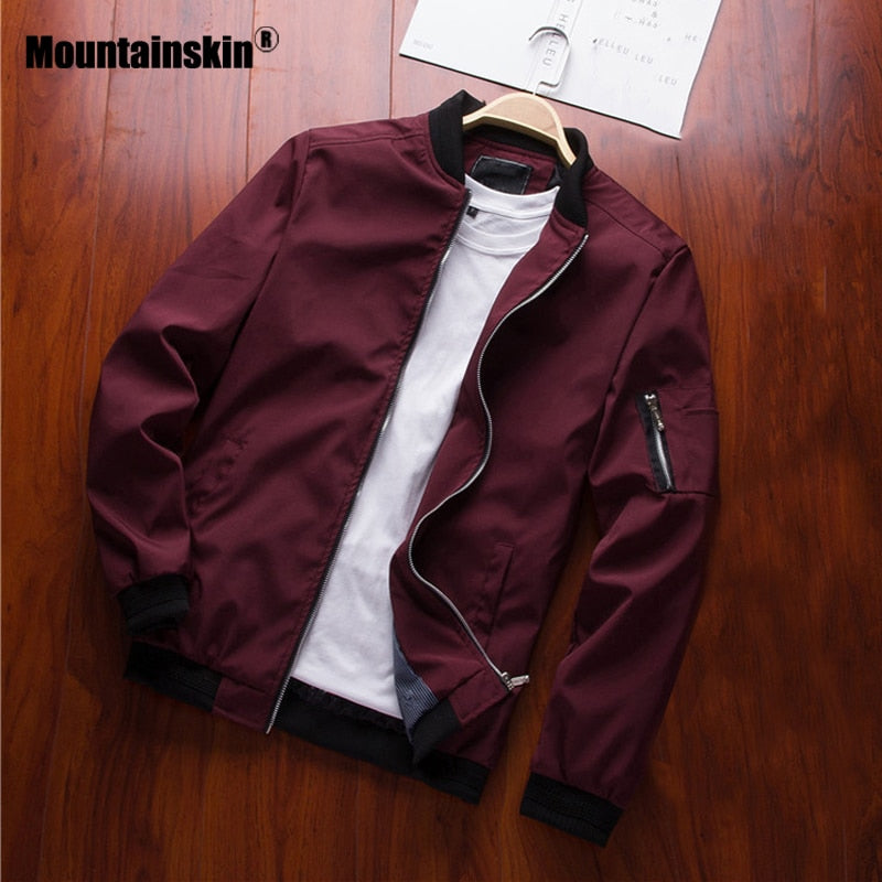 Mountainskin, chaquetas para hombre, abrigos informales para primavera y otoño, chaqueta Bomber, prendas de vestir ajustadas a la moda para hombre, ropa de marca para hombre SA585