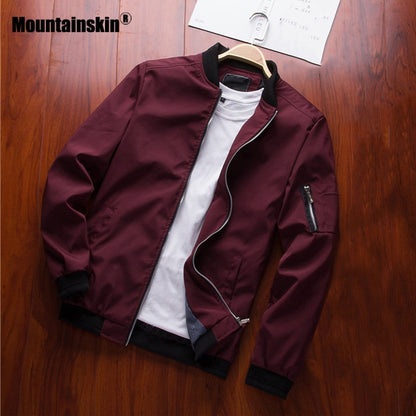 Mountainskin, chaquetas para hombre, abrigos informales para primavera y otoño, chaqueta Bomber, prendas de vestir ajustadas a la moda para hombre, ropa de marca para hombre SA585