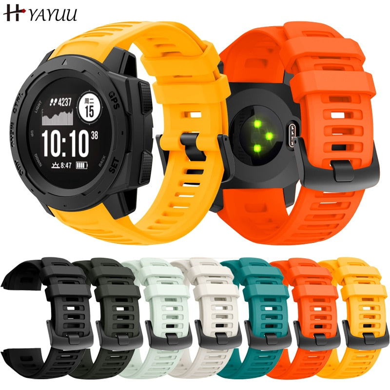 YAYUU Correa de Reloj para Garmin Instinct Band, Pulsera de Repuesto de Silicona Suave para Garmin Instinct 2/Solar/Tactical