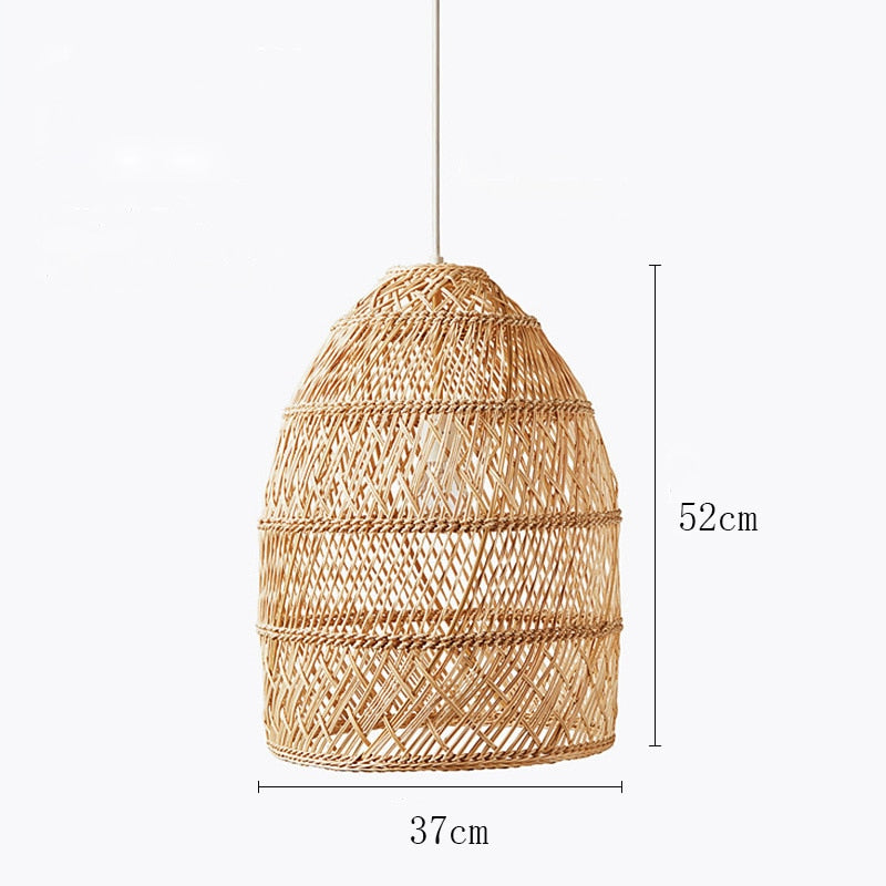 Lámpara de ratán Natural, lámpara colgante, nuevo estilo chino, lámpara colgante tejida a mano para sala de estar, luminaria colgante, luz para comedor