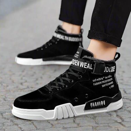 M2k Trends Affordable Men's Outdoor High-Top Sneakers